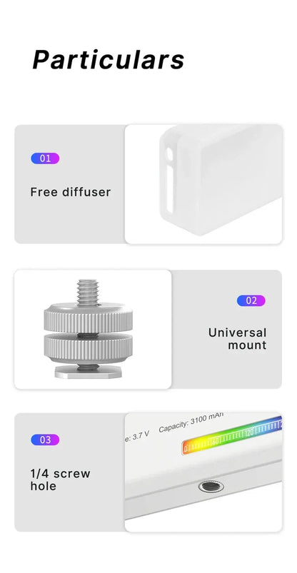 Ulanzi VL120 LED RGB White Video Light